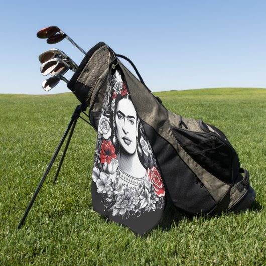 Frida Kahlo-golfservet Golfhanddoek (Groen)