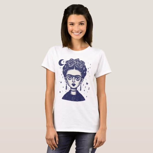 Frida Kahlo Gothic T-shirt (Voorkant volledig)