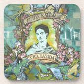 Frida Kahlo Graffiti Bier Onderzetter (Voorkant)