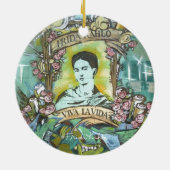 Frida Kahlo Graffiti Keramisch Ornament (Achterkant)
