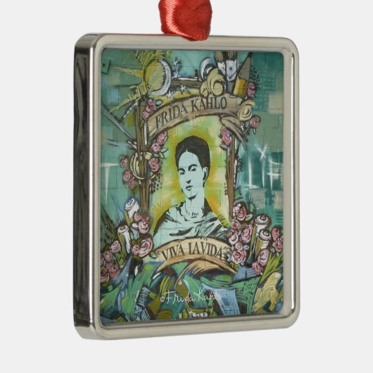 Frida Kahlo Graffiti Metalen Ornament (Rechts)