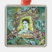 Frida Kahlo Graffiti Metalen Ornament (Voorkant)
