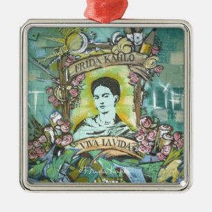 Frida Kahlo Graffiti Metalen Ornament