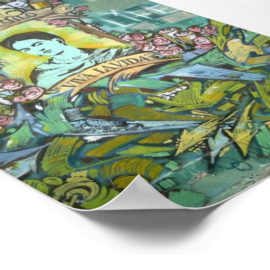 Frida Kahlo Graffiti Poster (Hoek)