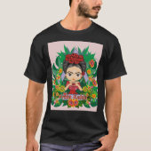 Frida Kahlo hartbloemen esthetisch Grafisch T-Shir T-shirt (Voorkant)