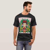 Frida Kahlo hartbloemen esthetisch Grafisch T-Shir T-shirt (Voorkant volledig)