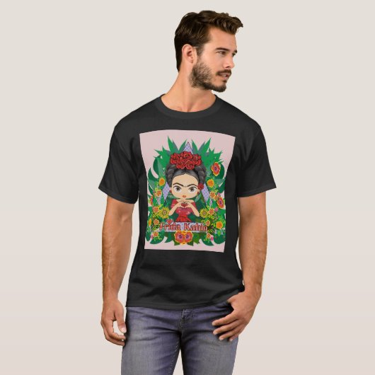 Frida Kahlo hartbloemen esthetisch Grafisch T-Shir T-shirt (Voorkant volledig)