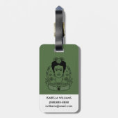 Frida Kahlo | Heroína Bagagelabel (Achterkant verticaal)