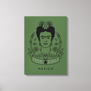 Frida Kahlo   Heroína Canvas Afdruk
