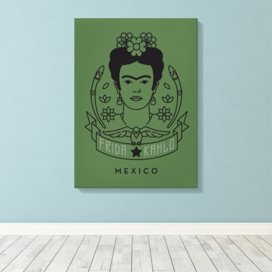 Frida Kahlo | Heroína Canvas Afdruk (Insitu (Houten vloer))