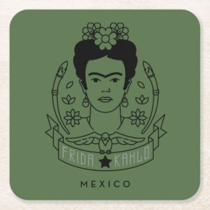 Frida Kahlo Heroína Kartonnen Onderzetters