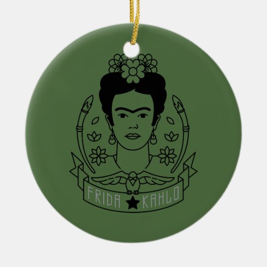 Frida Kahlo | Heroína Keramisch Ornament (Voorkant)