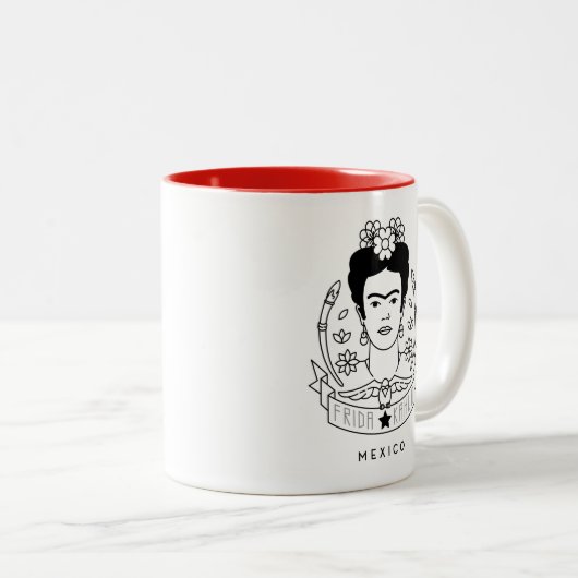 Frida Kahlo | Heroína Tweekleurige Koffiemok (Voorkant rechts)