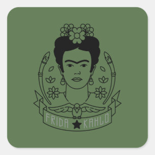 Frida Kahlo   Heroína Vierkante Sticker