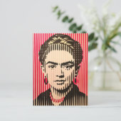 Frida Kahlo in BAUHAUS optische illusie stijl Briefkaart (Staand voorkant)