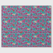 Frida Kahlo in Roze Bougainvillea Cadeaupapier (Vlak)