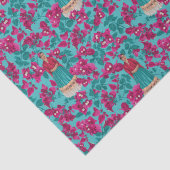 Frida Kahlo in Roze Bougainvillea Tissuepapier (Detail)