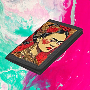 Frida Kahlo Inkpunk Elegance Trifold Portemonnee