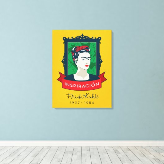 Frida Kahlo | Inspiron � n Canvas Afdruk (Insitu (Houten vloer))