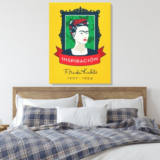 Frida Kahlo | Inspiron � n Canvas Afdruk (Insitu (Slaapkamer))