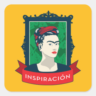 Frida Kahlo   Inspiron Vierkante Sticker