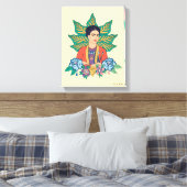 Frida Kahlo Kleurrijke Floral Graphic Canvas Afdruk (Insitu (Slaapkamer))