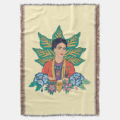 Frida Kahlo Kleurrijke Floral Graphic Deken (Voorkant Verticaal)