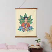 Frida Kahlo Kleurrijke Floral Graphic Hangend Wandkleed (Slaapkamer)