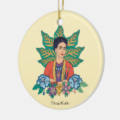 Frida Kahlo Kleurrijke Floral Graphic Keramisch Ornament (Links)