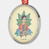 Frida Kahlo Kleurrijke Floral Graphic Metalen Ornament (Links)