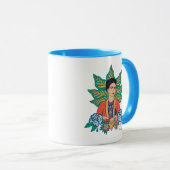 Frida Kahlo Kleurrijke Floral Graphic Mok (Voorkant rechts)