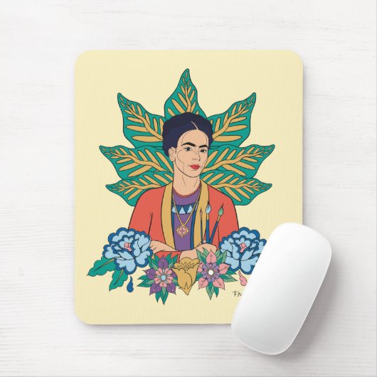 Frida Kahlo Kleurrijke Floral Graphic Muismat (Met muis)