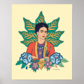 Frida Kahlo Kleurrijke Floral Graphic Poster (Voorkant)