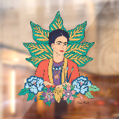 Frida Kahlo Kleurrijke Floral Graphic Raamsticker (Vel 2)
