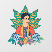 Frida Kahlo Kleurrijke Floral Graphic Raamsticker (Vel)