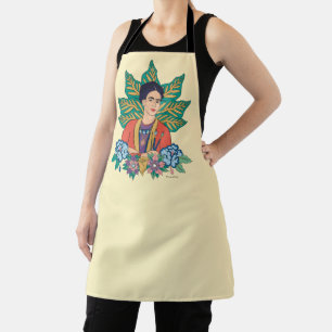 Frida Kahlo Kleurrijke Floral Graphic Schort