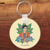 Frida Kahlo Kleurrijke Floral Graphic Sleutelhanger (Achterkant)