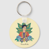 Frida Kahlo Kleurrijke Floral Graphic Sleutelhanger (Achterkant)