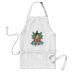 Frida Kahlo Kleurrijke Floral Graphic Standaard Schort