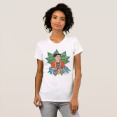 Frida Kahlo Kleurrijke Floral Graphic T-shirt (Voorkant volledig)