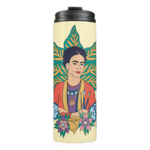 Frida Kahlo Kleurrijke Floral Graphic Thermosbeker