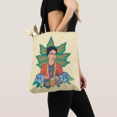 Frida Kahlo Kleurrijke Floral Graphic Tote Bag (Dichtbij)