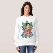 Frida Kahlo Kleurrijke Floral Graphic Trui (Voorkant volledig)