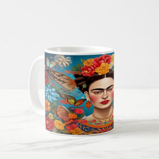 Frida Kahlo Koffiemok (Voorkant links)