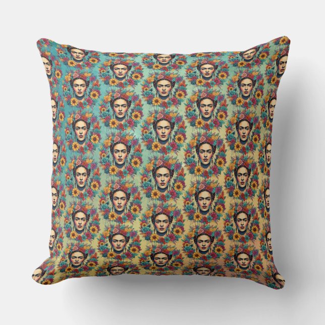 Frida Kahlo Kussen (Voorkant)
