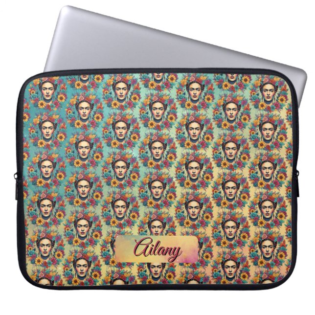 Frida Kahlo Laptop Sleeve (Voorkant)