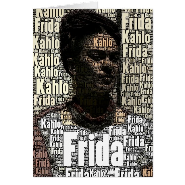 Frida Kahlo Lettering Portrait (Voorkant)
