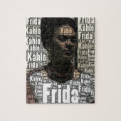 Frida Kahlo Lettering Portrait Legpuzzel (Verticaal)