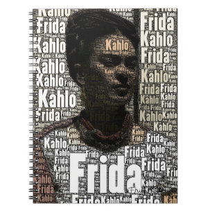 Frida Kahlo Lettering Portrait Notitieboek