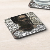 Frida Kahlo Lettering Portrait Onderzetter (Linkerzijde)